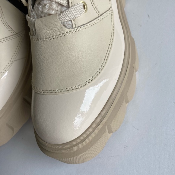 New Sorel Bleached Ceramic Patent Leather Waterproof Combat Boots size 9 - Picture 6 of 15